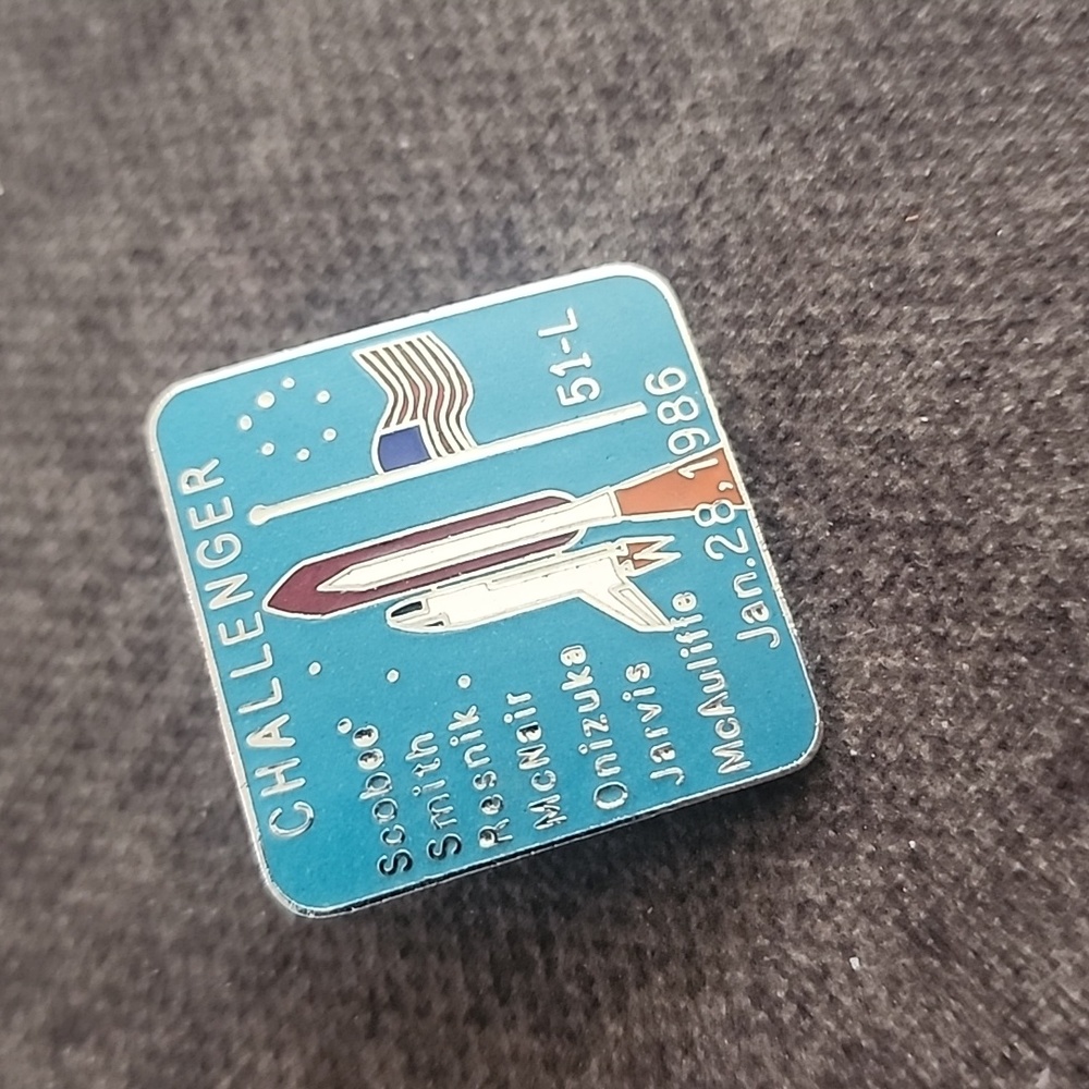 Challenger commemorative pin